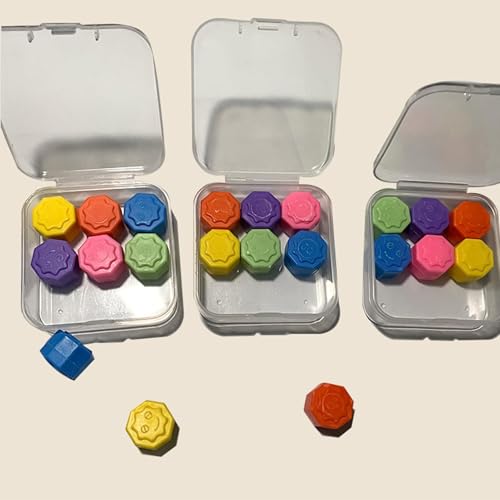 Gonggi Koreanisches Spiel, farbenfrohes traditionelles Koreanisches Spiel, lustiges Fangsteinspiel, 6 Stück × 3 Set, Gonggi Jack Stone Kieselstein-Set für Kinder (3 Set) von Generisch