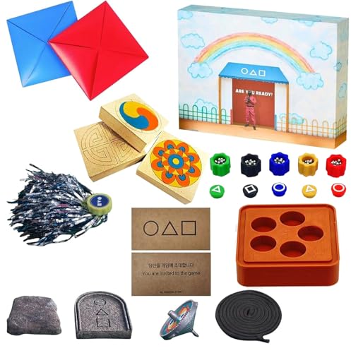 Gonggi Koreanisches Traditionelles Spielspiel, 2025 Gonggi Jack Stone Pebbles Set Spiel, Gonggi Korean Game, Hand Eye Coordination Training, Wurfspiel Spieler Steinspiel (mit Stahlkugeln, A4) von Generisch