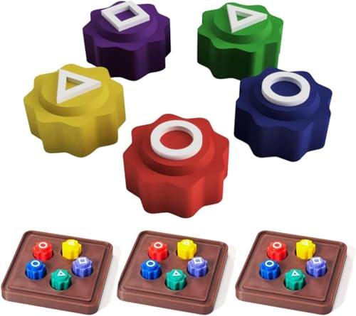 Gonggi traditionelles Koreanisches Spielspiel Gonggi Jack Jack Stein-Kieselstein-Set, Gonggi Jack Stone Pebbles Set, Perfektes Minispiel Für Kinder Und Erwachsene (Mit Tablett (3-Sätze) von Generisch