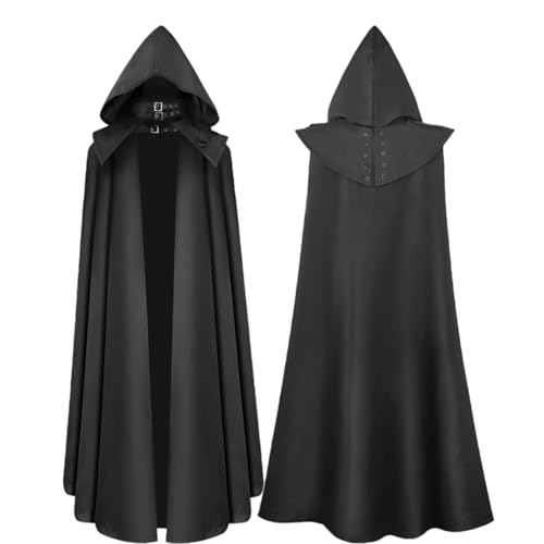 Gothic Kapuzenmantel, Umhang, Halloween, zweifarbig, Stehkragen, Umhang, Cosplay, Schal, Robe, Gothic, Steampunk, Performance-Kleidungs-Set Gothic Kapuzenmantel, Umhang, Halloween, zweifarbig, Stehkragen, Umhang, Cosplay, Schal, Robe, Gothic, Steampunk, Performance-Kleidungs-Set von Generisch