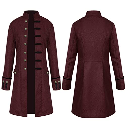 Gothic Mantel Herren - Steampunk Kostüm Herren Vintage Jacke Gehrock Kostüm Viktorianische Smoking Piratenkostüm Uniform Faschingskostüme Männer Karneval Cosplay Verkleidung Gothic Mantel Herren - Steampunk Kostüm Herren Vintage Jacke Gehrock Kostüm Viktorianische Smoking Piratenkostüm Uniform Faschingskostüme Männer Karneval Cosplay Verkleidung von Generisch