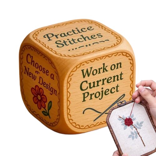 Gravierte Nähzubehör Heimtextilien Kunstwerk Kurse - Fun Dice | Sticker Entscheidungswürfel Mit Stickaufgaben Anfänger Reisenthusiasten Frauen Gravierte Nähzubehör Heimtextilien Kunstwerk Kurse - Fun Dice | Sticker Entscheidungswürfel Mit Stickaufgaben Anfänger Reisenthusiasten Frauen von Generisch
