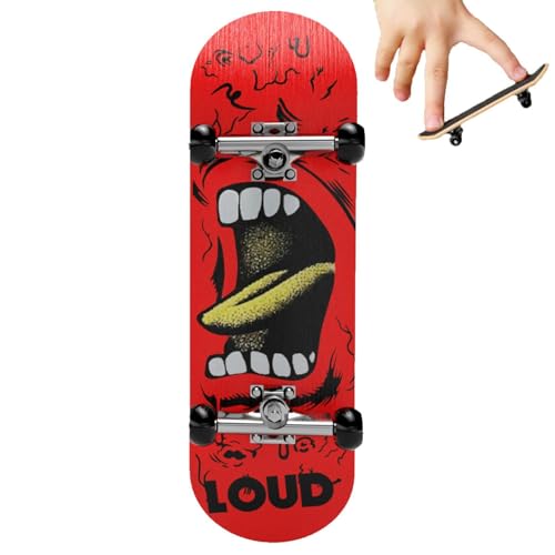 Griffbrett-Skateboard - Realistische lustige Muster-Finger-Spielzeug-Skateboards - Fingerbretter, Mini-Skateboard-Fingerbretter für Skateboard-Lernspielzeug, Partygeschenke, Neuheitsspielzeug von Generisch