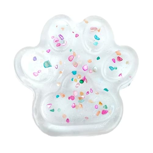 Große Größe Taba Squishy, Fufu Squishy, Katzenpfoten Squishy, Cat Paw Squishy, Niedliche Form, Weich und Bequem, Druckentlastungsspielzeug, Geeignet für Alle Arten von Menschen (Clear) von Generisch