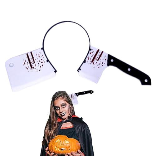 Gruseliges Kostüm, blutiges Haarband, Halloween, blutiges Haar-Accessoire, Halloween, Horror-Haarband, blutende Axt, Verkleidungen, Festivals, Halloween von Generisch