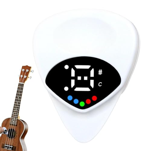 Guitar Tuner and Guitar Pick 2 in 1, 0.6mm, Led Guitar Pick with Hd Screen Display, 12 Equal Temperaments Musical Note, Efficient Tuning, Electric Guitar Learning Tools Accessories for Beginner von Generisch