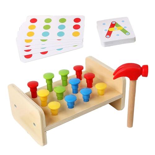 Hämmerbank-Spielzeug – 10,5 X 25 Cm Großes Hammer-Hämmerspielzeug Aus ? Hämmerbank-Spielzeug Aus Für Kinder ? Lernspielzeug Für Kinder In Sanften Regenbogenfarben Für Weihnachten, Ostern, Ge von Generisch