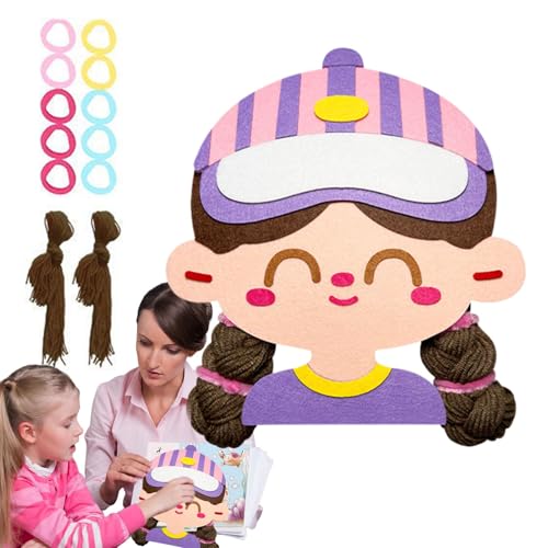 Hairstyle Craft Kit, Portable Teaching Materials, Kids Princess Craft, Girls Braiding Toys, Travel Activity Kit, Hair Salon Toys, Kids Hair Toys, Braiding Hairstyle Kit, Princess Craft Kit, Hair Salon von Generisch