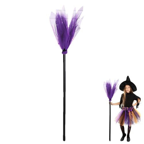 Halloween Hexenbesen | Halloween Besenstiel Für Kinder | Halloween Cosplay Hexe De-kor Requisiten | Hexenbesen Zauberer Fliegender Besen | 89cm Hexe Magischer Besen von Generisch