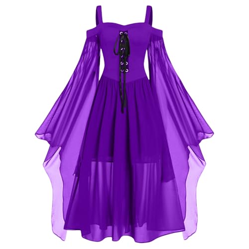 Halloween Kostüm Damen Geisterbraut Königin Kostüm Schwarze Böse Königin Umhang Abendkleid mit Kapuze, Horror Lange Vampir Kleid Hexen Robe Fasching Karneval Kostüm Trompetenärmel Halloween Kostüm Damen Geisterbraut Königin Kostüm Schwarze Böse Königin Umhang Abendkleid mit Kapuze, Horror Lange Vampir Kleid Hexen Robe Fasching Karneval Kostüm Trompetenärmel von Generisch