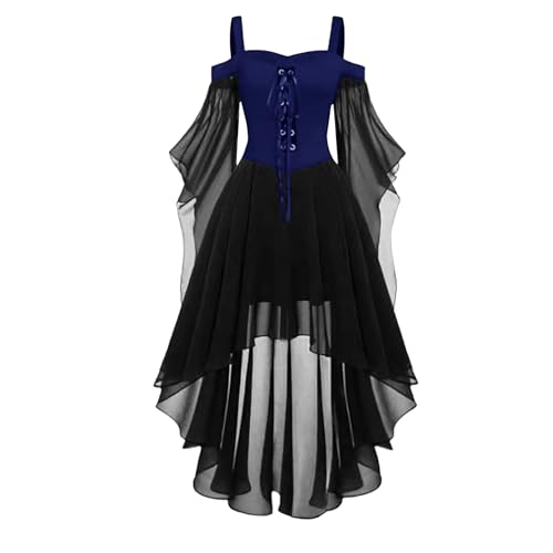 Halloween Kostüm Damen Geisterbraut Königin Kostüm Schwarze Böse Königin Umhang Abendkleid mit Kapuze, Horror Lange Vampir Kleid Hexen Robe Fasching Karneval Kostüm Trompetenärmel Halloween Kostüm Damen Geisterbraut Königin Kostüm Schwarze Böse Königin Umhang Abendkleid mit Kapuze, Horror Lange Vampir Kleid Hexen Robe Fasching Karneval Kostüm Trompetenärmel von Generisch