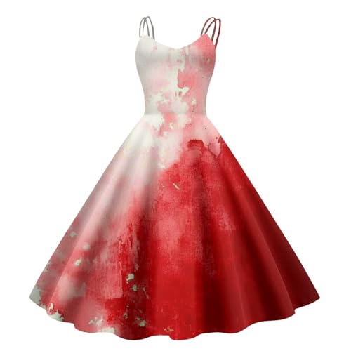 Halloween Kostüm Damen Gruselig Blutige Zombie Braut Kostüm Elegant Ärmellos Spaghettiträger Trägerkleid Horror Mit Blutigem Print Brautkleid S-XXL Halloween Kostüm Damen Gruselig Blutige Zombie Braut Kostüm Elegant Ärmellos Spaghettiträger Trägerkleid Horror Mit Blutigem Print Brautkleid S-XXL von Generisch