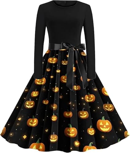 Halloween-Kostüme für Erwachsene, Damenkleider für Damen, Übergröße, Rock, Gothic-Kleid, Mittelalter-Kostüm, Abendparty, Abschlussball, Cocktail, Swing, Rags, Vintage, elegante Aline-Kostüme (A-Orange Halloween-Kostüme für Erwachsene, Damenkleider für Damen, Übergröße, Rock, Gothic-Kleid, Mittelalter-Kostüm, Abendparty, Abschlussball, Cocktail, Swing, Rags, Vintage, elegante Aline-Kostüme (A-Orange von Generisch