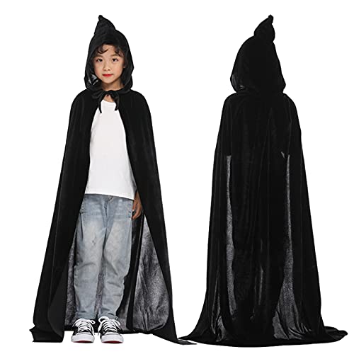 Halloween Mentel Cosplay Party Mantel Baby Kinder Kostüm Mantel & Jacke Stille Meiner Worte (Black, 8-11 Years) von Generisch