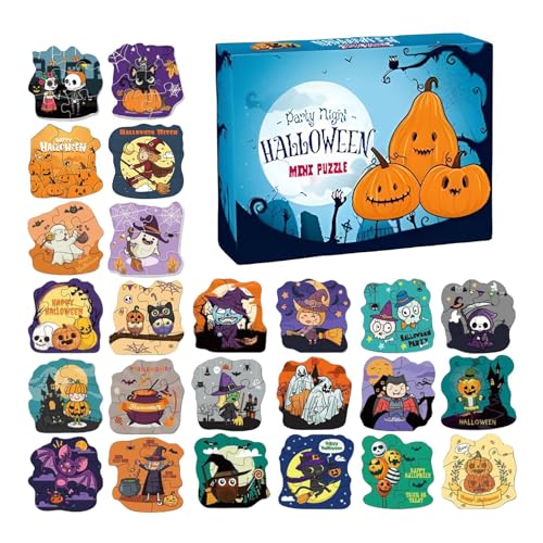 Halloween Mini-Puzzle-Set,Halloween Mini-Puzzles,-Puzzle-Spielzeug - Puzzles für Kinder ab 3 Jahren, Puzzlespielzeug aus Papier, Partygeschenke, Belohnungstütenfüller für Klassenzimmer von Generisch