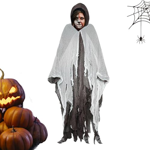 Halloween Mittelalter Umhang - Halloween Mittelalter Umhang Umhang Kostüm für Erwachsene | Horror Halloween Umhang | Kapuze Cosplay Kostüm | Spukhaus Dekoration für Horror Atmosphäre für Maskerade | von Generisch