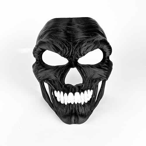 Halloween Skelett Maske | Hochwertig in Deutschladn Produziert | Horror Gruslig Realistisch | Scheller Versand | Halloween Kostüm (SchwarzWeiß, M) von Generisch