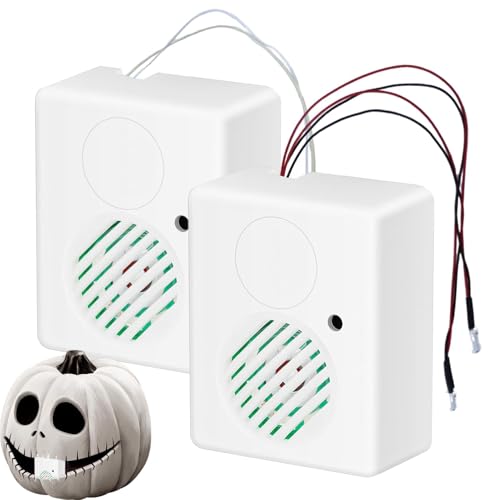 Halloween-Soundeffektmaschine, Halloween-Soundbox, Farbwechselnde 2X Halloween-Soundsensor Halloween-Schrei-Lautsprecher, Horror-Tricky-Sound-Lautsprechermaschine, schreiende, sprachaktivierte Requisi von Generisch