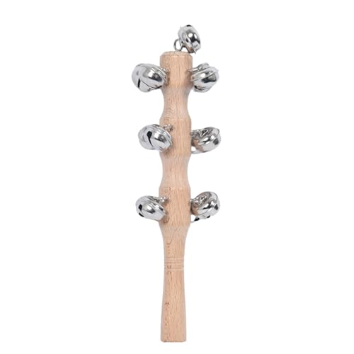 Handgefertigte Jingle Holzglocken - Schlittenglocke 500g | Sleigh Bells Musikinstrument | Jingle Bells Shaker | Heimschule Musiklernbedarf, Percussion Rasseln von Generisch