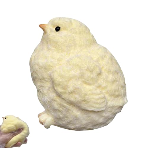 Handgefertigtes Ultra Soft Furry Chick Toy, Cute Chick Fidget Toys Squeeze Chicken Toy Stress Relief Spielzeug für alle Arten von Stress (2) von Generisch