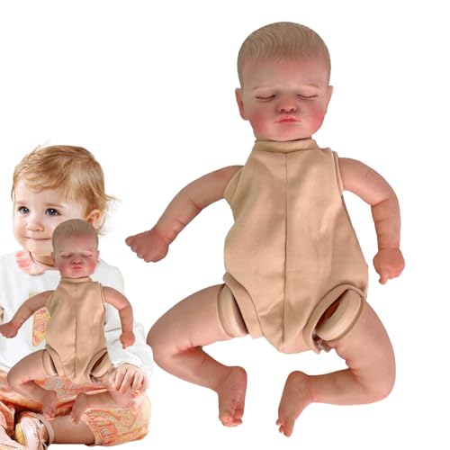 Handgemachte wiedergeborene Puppe, echte Kleinkindpuppe, Handgemachte weiche, gewichtete Reborn-Puppe, Realistische wiedergeborene Ganzkörper-Kleinkindpuppe für Familie, Freunde, Damen von Generisch