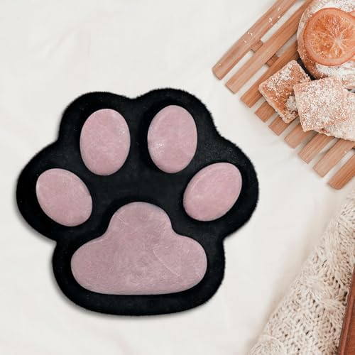 Handgemachtes Taba Squishy Big Cat Paw Squeeze Toys aus Silikon zum Stressabbau, 5 Zoll XL Größe, riesiges Cat Paw Squishy Zappelspielzeug zur Entspannung bei Angstzuständen (Schwarz) von Generisch