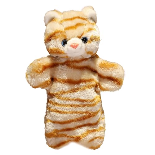 Handpuppe Katze,Handpuppen für Kinder | Geschichtenerzählende Handpuppe Katze Tierpuppen - Tierisches Plüschtier, fantasievolles pädagogisches Spielzeug für Kinder von Generisch