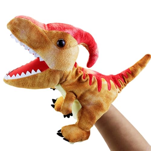 Handpuppen für Kinder, Plüsch-Handpuppe, Dinosaurier, realistische Tier-Plüsch-Handpuppe, flexible Dinosaurier-Handpuppe, Dino-Spielzeug, Partys, interaktives Spielen von Generisch