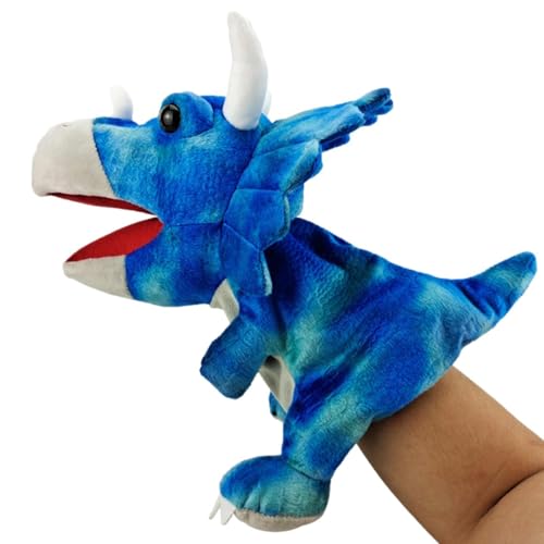 Handpuppen für Kinder, Plüsch-Handpuppe, Dinosaurier, realistische Tier-Plüsch-Handpuppe, flexible Dinosaurier-Handpuppe, Dino-Spielzeug, Partys, interaktives Spielen von Generisch