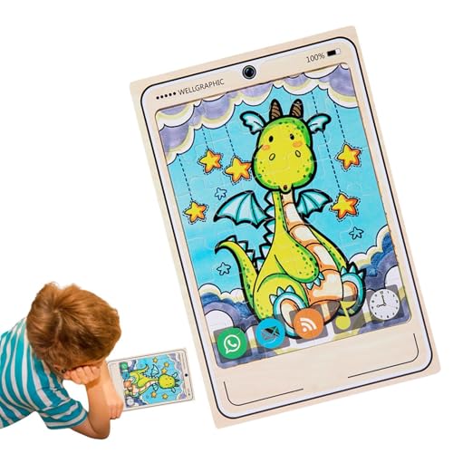 Handy-Puzzle, Tierpuzzles aus Holz,Holz-Snap-3D-Puzzle | Lernspielzeug Handy-Puzzle für Kinder ab 3 Jahren von Generisch