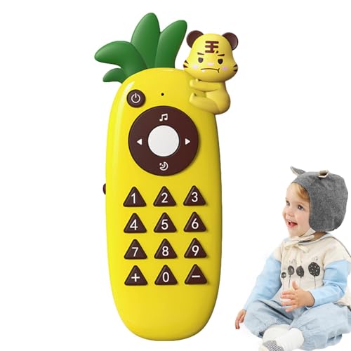 -Handyspielzeug,Kinderspielzeugtelefon, Niedliches interaktives Cartoon-Fake-Telefon mit Sound, Frühes Lernen, vorgetäuschtes Telefonspielzeug, Reisespiele für er, Vorschulaktivitäten für Geburtstagsf von Generisch