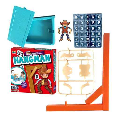 Hangman Mystery Word Ratespiel, Spannendes Cowboy Hangman Brettspiel, Errate das Wort Bevor Hank Fällt, Denkwort Reisespiel, Lustiges Partyspiel, Puzzle Spekulationsspiel, für Kinder und Erwachsene von Generisch