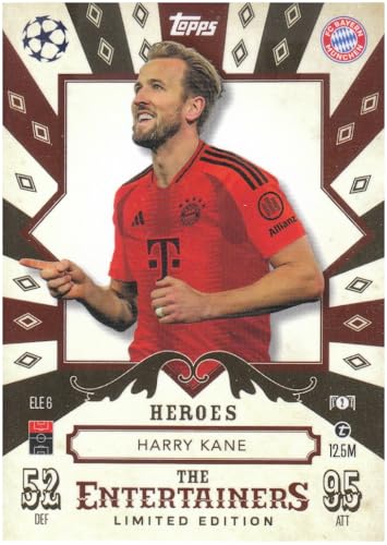 Harry Kane Bayern der Entertainer Limited Edition Topps Fußball Karte ELE 6 von Generisch