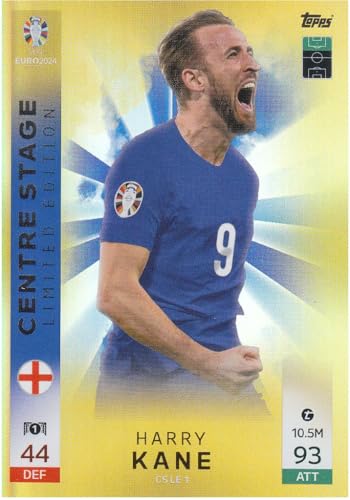 Harry Kane Golden Glory Centre Stage Limited Edition Fußball Sammelkarte CS LE 1 Euro 2024 von Generisch