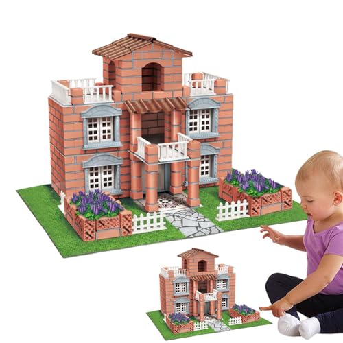 Hausbauset für Kinder, Hausbausatz | Kleines Maurer-Hausspielzeug,Kinder-Maurer-Ziegelzimmer-Spielzeug, realistisches Hausbau-Spielzeug, pädagogische Werkzeuge von Generisch