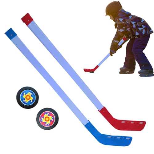 Hockeyschläger für Kinder – Straßenhockeyschläger und Pucks Set – Jugendhockey-Trainingsausrüstung, perfektes Hockey-Starter-Set Geburtstag für Mädchen von Generisch