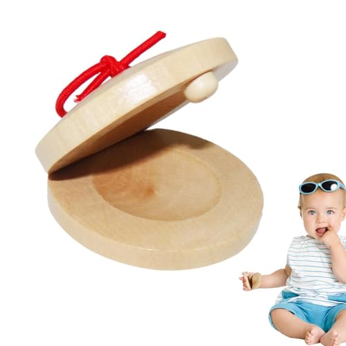 Hölzerne Castanets Musikinstrument, Castanets - für Kinder, kreative Hand Castanets, spanische Handpercussion -Instrumente für und Mädchen von Generisch