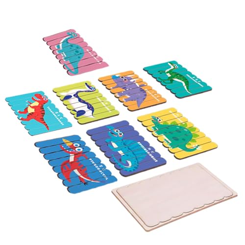 Hölzerne Tierrätsel, Puzzle-Set mit Tiermotiven - Lustiges passendes Spielzeug - 8X hölzerne Wissenschaftsspiele, Vorschulbildung für, Mädchen, Mädchen von Generisch