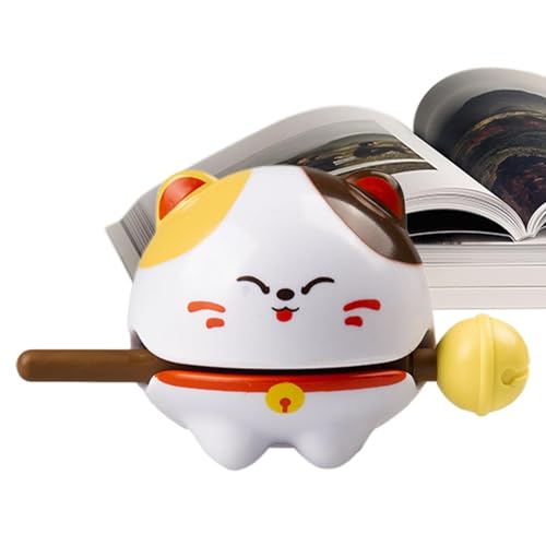 Fisch-Schlaginstrument-Spielzeug, Cartoon-Tempelblock,Lucky Cat Temple Block Percussion-Spielzeug - Schreibtisch-Spielzeug, Klangtrommel, Cartoon-Tier-Schreibtisch-Ornament für Wohnzimmer, S von Generisch