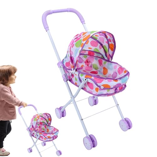 Hören Sie Sich Babys An, Faltbarer Puppenwagen | Puppenwagensitz Mit Verstellbarem Markise, Babypuppenzubehör, Spielzeugwagen Für Babys Puppen Für Füllung von Generisch