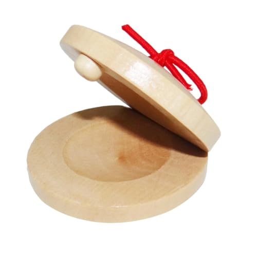 Holz Castanets - Holz Castanets Musikinstrument | Lustige Hand Castanets | Spanische Handpercussion -Instrumente | Kreative Hand Castanets | Holzinstrument Finger Castanets für Mädchen Kinder von Generisch