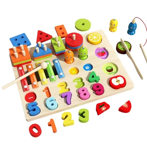Holz Formen Lernpuzzle | Pädagogisches Lernspielzeug Mit Holzblöcken Für Kinder - Sensorisches Spiel Zur Entwicklungsförderung Und Mathematischen Bildung Für, Mädchen, Holz Formen Lernpuzzle | Pädagogisches Lernspielzeug Mit Holzblöcken Für Kinder - Sensorisches Spiel Zur Entwicklungsförderung Und Mathematischen Bildung Für, Mädchen, von Generisch