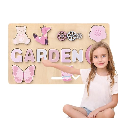 Holz-Klammer-Puzzles, Form-passendes Brett, Buntes Holzpuzzlespielzeug, Lernpädagogisches Steckpuzzle zum Gehirnaufbau, Formpuzzle für Kinder, Kleinkinder, Mädchen und von Generisch