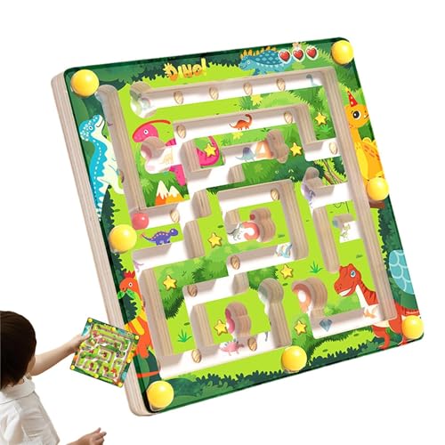 Holz-Labyrinth-Spielzeug, Farbklassifizierungsspiel, Kinder-Zahlenspiel, Dinosaurier-Perlenspielzeug, Balance-Brettspiel, ansprechendes Holz-Labyrinth-Spielzeug, Farbklassifizierungsspiel, von Generisch