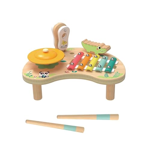 Holz Musik Zentrum für Kinder, Xylophon und Trommel Set mit Krokodil Design, Musikspielzeug aus Holz, Lernspielzeug für Musikalische Früherziehung Holz Musik Zentrum für Kinder, Xylophon und Trommel Set mit Krokodil Design, Musikspielzeug aus Holz, Lernspielzeug für Musikalische Früherziehung von Generisch