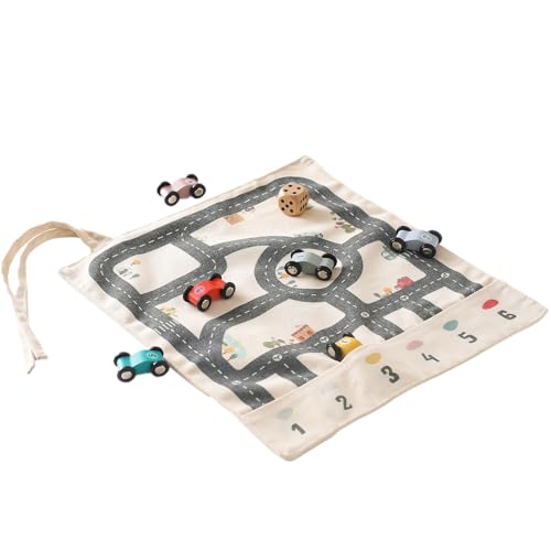 Holz-Rennwagen-Bausatz, Tischauto-Spiel, Lernspielzeug, Brettspiel zum Fahren und Parken, Tischspiele mit Eltern-Kind-Interaktion, fliegendes Schach für Vorschulkinder, Kinder, Mädchen, Kindergarten von Generisch