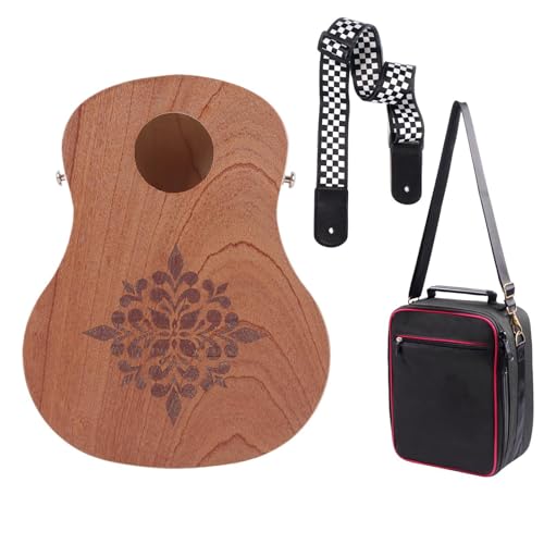 -Trommel -Gitarren -Design - Leichtes tragbares Percussion -Werkzeug, Aufbewahrungstasche | Percussion Wooden Box, perfektes Musikspielzeug für Performances, die lustige musikalische Aktivitäten von Generisch