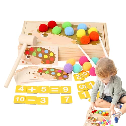 Holzbrettperlenspiel, Farbsortierballspiel,Hand -Augenkoordination Interaktiver Ball Matching Toy - Interaktiver lehrreich farbenfrohe kognitive Lernboard, Vorschulkinder Spielzeug für Mädchen, von Generisch