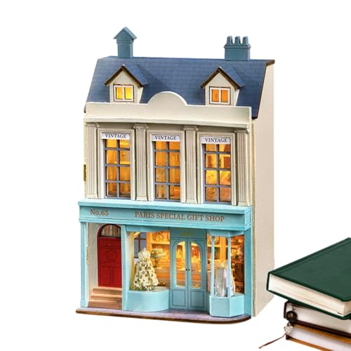 Holzpuppenhaus -Kit - DIY Miniaturmodellgebäude, offenbares kleines Haushandwerksprojekt | Handgefertigtes Holzpuppenhaus, 3D -Puzzle -Konstruktion, Hausmodelldekor Miniatur Holzpuppenhaus -Kit - DIY Miniaturmodellgebäude, offenbares kleines Haushandwerksprojekt | Handgefertigtes Holzpuppenhaus, 3D -Puzzle -Konstruktion, Hausmodelldekor Miniatur von Generisch