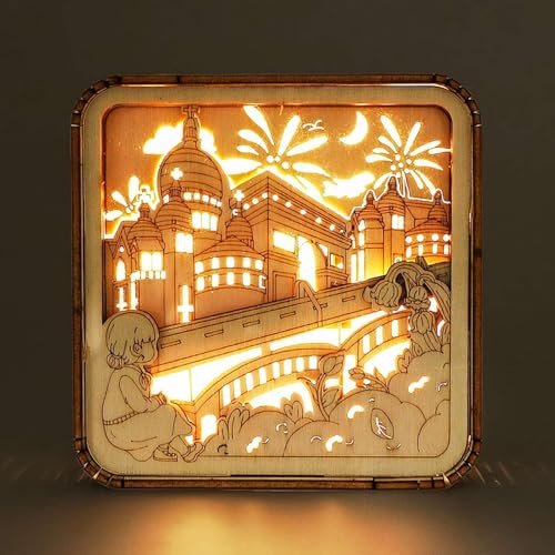 Holzpuzzles Nachttischlampe, 3D-Holzpuzzles für Erwachsene und Kinder, 3D-Holzpuzzles Muster, mit 3D-Puzzles von Generisch